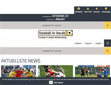 Tablet Screenshot of fussball-in-bw.de